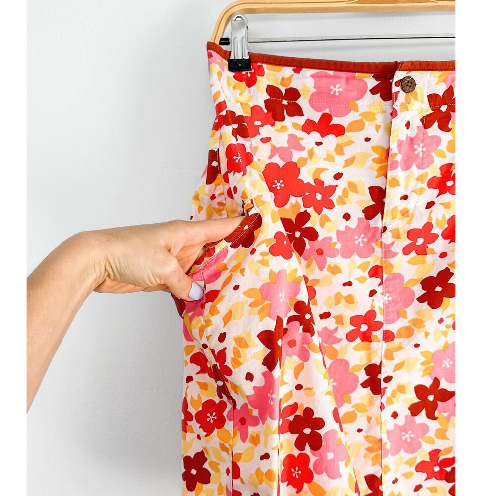Vintage 00s Y2K Patagonia Water Girl Hawaiian Flower Surf Print Skirt size 8 - Picture 3 of 7
